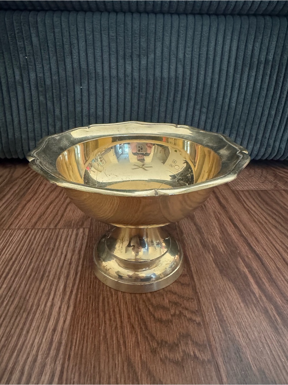 Brass Footed Decorative Bowl - Gold